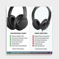 Auriculares Inalámbricos Plegables de Alta Calidad 2026 JL con Cancelación de Ruido ENC 5.4, Resistentes al Agua IPX4 para Deportes, Juegos y DJ