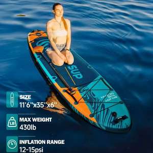<span class=keywords><strong>SUP</strong></span> 350 บอร์ดพายแบบเป่าลม |   ขนาดใหญ่พิเศษ กว้างและมั่นคง เหมาะสำหรับกีฬาทางน้ำ ตกปลา และเล่นเซิร์ฟ - Product Image 2