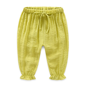 Shorts en mousseline à volants pour enfants, vente en gros à prix abordable - Product Image 3