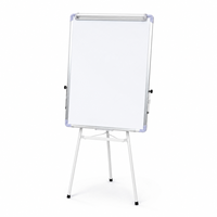 Tableau blanc magnétique pliable avec trépied et support de présentation en blanc