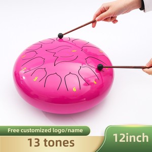 Tambor hueco 12 "13 Tone Steel Tongue Drum Instrumento de percusión Fanyin Forget Dust Drum - Product Image 2