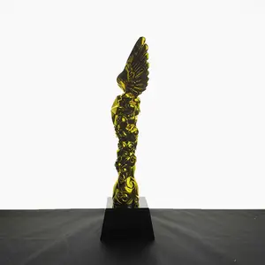 Honor of Crystal neues Design Flügel mit Sternform Harz Award Trophy