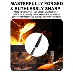 Nuevo juego de cuchillos de cocina para el hogar con mango hueco en forma de herradura, de acero inoxidable, para cortar carne, cuchillos para frutas con base acrílica - Product Image 3