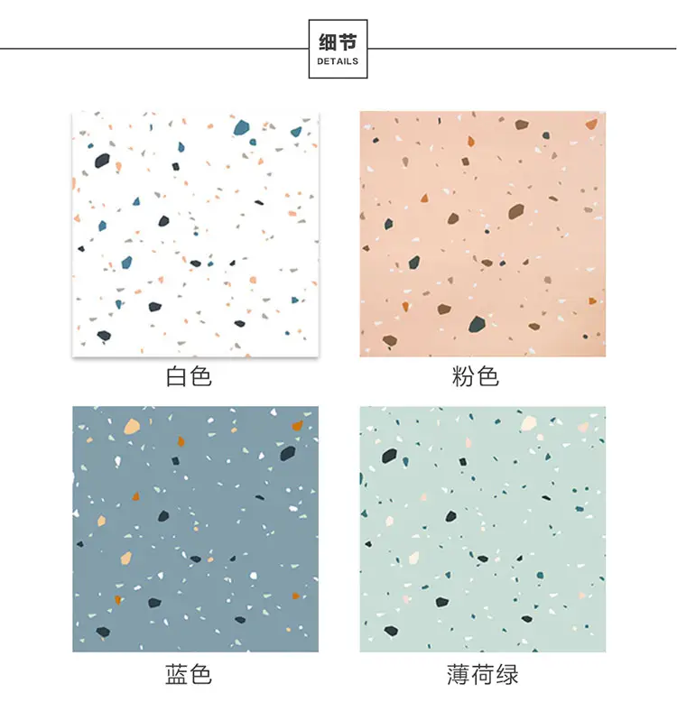 600x600mm Marcaron 컬러 대형 입자 Terrazzo 타일 실내 바닥 및 벽 타일 세라믹 소박한 타일