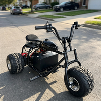 Kart à trois roues électrique 1800W 48V, différentiel, batterie lithium, 2 freins à disque hydrauliques, 45 km/h, autonomie 20 km, 200 kg