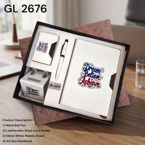 Natural PU Leather Business Gift Box PU Leather <b>Notebook</b> Metal Ball Pen Matte Rubberized Double Wall Water Bottle Personalized - Product Image 3