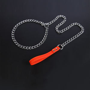 1.5M 1.8M Metal Aço Inoxidável Ferro <span class=keywords><strong>Dog</strong></span> Chain Leash Cromado com Alça Acolchoada Macia para Cães - Product Image 6