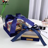 Boîte cadeau en acrylique de qualité supérieure avec ruban Boîte de faveur de mariage d'anniversaire de Noël de luxe Emballage cadeau transparent pour la Saint-Valentin