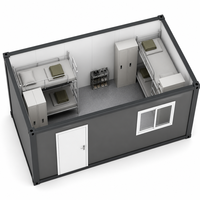 Maisons conteneurs modulaires préfabriquées de luxe, style moderne, démontables, portables, 10 pieds, 20 pieds, 40 pieds, en kit plat