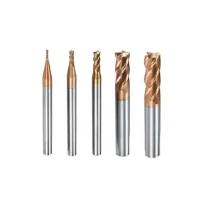 Custom Size Tool 2/4 Flute Tungsten Steel Solid Carbide Milling Cutter Micro Deep Groove Ball Nose Flat End Mill For CNC Machine