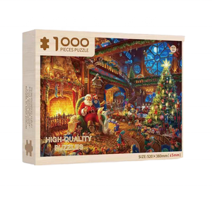 Puzzle de 1000 pièces, puzzles de Noël pour adultes |   Décorations mignonnes pour la maison, jouets pour tout-petits, Brain Keys - Product Image 1