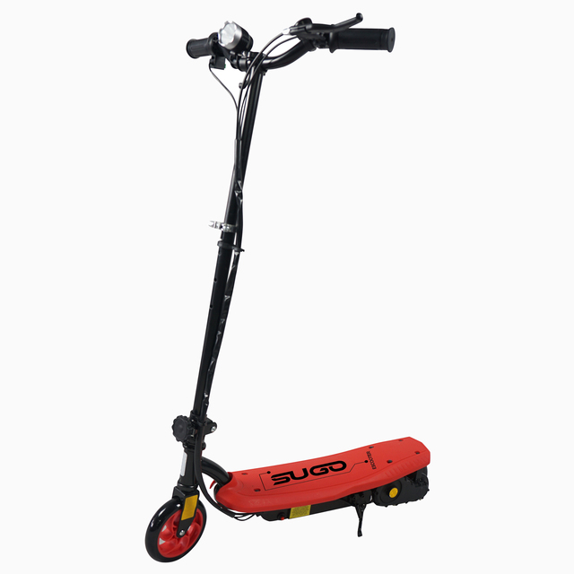 Steel Frame+Plastic Footplate Electric Scooter Max Speed 15 KM/H Foldable Electric Scooter with Front-140mm+Rear-145mm PU Tyre
