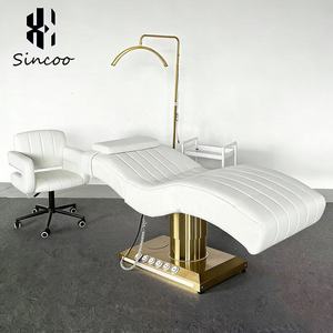 Modern Luxury Custom Colors Beauty Salon Facial Spa Bed <b>Adjustable</b> Curved Eyelash Bed 3 Motor Electric Eyebrow Lash Beauty Bed - Product Image 1