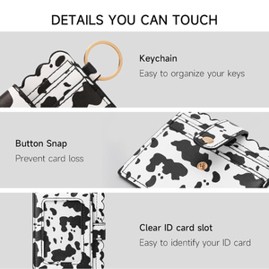 Fábrica guepardo girasol leopardo estilo tarjetero cartera llavero monedero PU cuero cartera cuentas llavero tarjetero cartera - Product Image 3