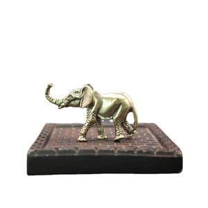 Pure Copper <b>Elephant</b> Figurine Brass Desk Ornament Office <b>Decor</b> Feng Shui Style - Product Image 1