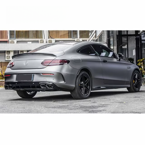 2015-2021 Mercedes W205 Classe C Kit de carrosserie automatique coupé mise à niveau C63 AMG pare-chocs avant arrière lèvre Grille Spoiler capot garde-boue tout nouveau - Product Image 4