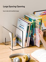 Étagère de bureau transparente en PET, simple, rectangulaire, pour étudiants, rangement de bureau, dortoir, classement de dossiers, fabriquée en Chine