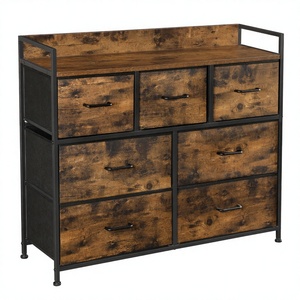 Cómoda Industrial de 7 Cajones al por Mayor, Mueble de Almacenamiento de Madera Rústica para Dormitorio, Proveedor de Muebles Indios - Product Image 3
