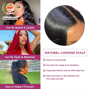 Pelucas de Cabello Humano Pre-decoloradas, Pre-cortadas, Lisas, Listas para Usar, con Nudos Pequeños, Sin Pegamento, Mejor Valoradas, para Mujeres Negras - Product Image 4