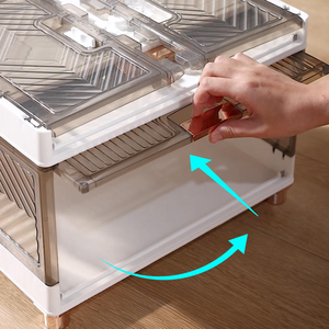 Modern Transparent PP Plastic Shoe Storage Box Foldable and Organized Square <strong>Design</strong> with Easy Open for <strong>Closets</strong> - Product Image 5