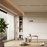 Armoire murale encastrée flottante en composite pour chambre à coucher, penderie murale complète avec décoration végétale suspendue
