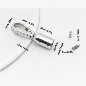 MOPFOL Sets Zinc Alloy <b>Snap</b> <b>Hooks</b> With Screws Mm Hole Bell End Caps For Leather Crafts Decorative Fittings Silver - Product Image 4