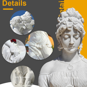 <span class=keywords><strong>Statue</strong></span> de <span class=keywords><strong>femme</strong></span> en <span class=keywords><strong>marbre</strong></span> blanc MILY avec voile, sculptée à la main, style grec, personnalisée, à vendre - Product Image 2