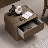 Commode personnalisée comptoir en bois poignée en aluminium mélamine imitation cuir tiroir intérieur buffet en placage de chêne