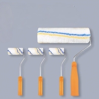 Nouveau rouleau de peinture en spirale en polyester personnalisé pour l'industrie 2025, brosse en tissu portable pour motifs, décoration murale