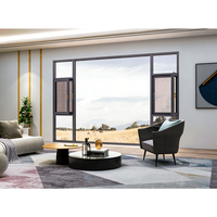 Ventana Abatible Horizontal para Dormitorio, Aislamiento Acústico, Rotura de Puente Térmico, Doble Acristalamiento, Persiana Opaca, Acero Inoxidable