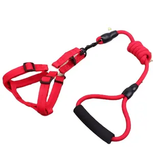 Großhandel neuer Stil Starke und langlebige Hundes eil Haustier Leine und Halsband Set Outdoor Dog Walking Brustgurt Traktion sgurt