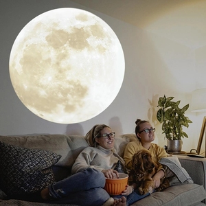 USB Moon Projection Lamp Stepless Dimming Waterproof LED Light <strong>Background</strong> Atmosphere Moon Projector Photo Props - Product Image 2