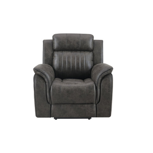 GREY <b>MODERN</b> CORNER RECLINING FAUX LEATHER <b>SOFA</b> with WOOD LEGS and <b>SOFA</b> <b>BED</b> for LIVING ROOM - Product Image 6