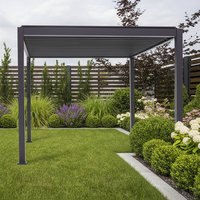 Selbstmontage Aluminium-Pergola mit Lamellendach Windbeständiges Design 4x4 Größe Schritt-für-Schritt-Anleitung für Gartendekoration