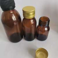 Botol Cairan Oral Kaca Coklat 20ml/30ml/50ml/100ml Botol Minuman/Enzim/Sirup Tutup Aluminium Botol Kaca Polos