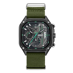 Montre à quartz pour homme, bracelet en cuir multifonctionnel décontracté pour affaires, chronographe - Product Image 1