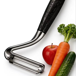 Éplucheur <span class=keywords><strong>de</strong></span> légumes et <span class=keywords><strong>de</strong></span> <span class=keywords><strong>pommes</strong></span> <span class=keywords><strong>de</strong></span> <span class=keywords><strong>terre</strong></span>, lame en acier inoxydable tranchante, épluchage facile, compatible lave-vaisselle, pour fruits et légumes - Product Image 1