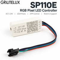 Contrôleur LED adressable SP110E Max 4A 15 types de circuits intégrés Contrôle par application 1024 pixels DC 5-24V pour bande LED numérique