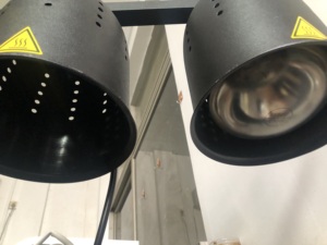 Electric Double-Head <strong>Food</strong> Heat Lamp with 2 Bulbs Free <strong>Standing</strong> and Adjustable for Commercial or Household Use - Product Image 2