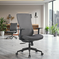 Chaise de bureau ergonomique moderne de luxe de haute qualité, pivotante en maille, avec soutien lombaire réglable, vente en gros directe d'usine
