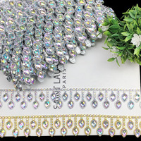 Accessoires de danse de ballet cousus à la main, DIY, or, argent, nouveau, gemme, diamant brillant, robe de bal de fin d'année