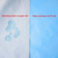 Fournitures médicales Drap d'examen jetable imperméable de qualité supérieure Drap de lit en papier laminé bleu pe pour civières
