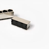 Connecteur Ethernet RJ45 blindé, 3 ports, prise modulaire, montage sur circuit imprimé, prise réseau