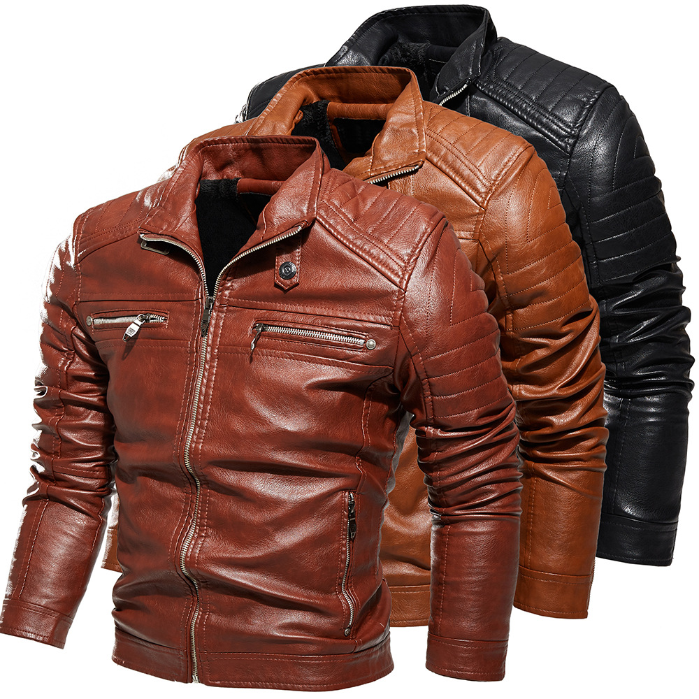 Chaqueta De Cuero Lyon Café New Man - Compra Ahora | Dafiti Chile