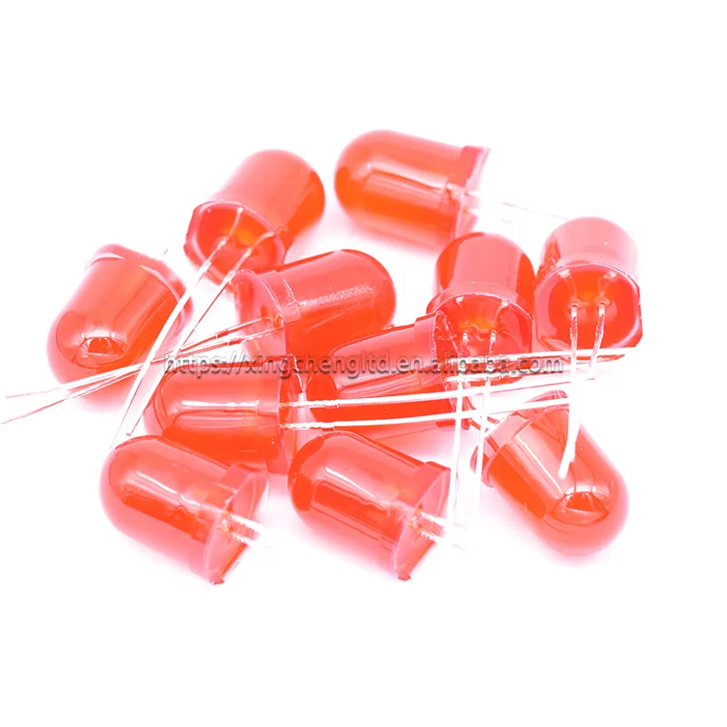 F10 10MM LED Lamp bead Red light dip Light-emitting diode