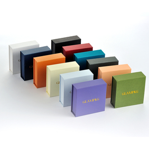 GLAMPKG Custom Gold Logo Luxury Folding Magnetic Storage Paper Foldable Necklace Stud <b>Earring</b> Bracelet Packaging Jewelry <b>Box</b> - Product Image 5