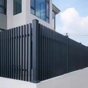 3Dフェンスガーデンブラックパウダーコーティングオーストラリアアルミニウム垂直ブレードフェンス
