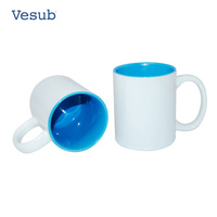 Mug en céramique de qualité supérieure à prix avantageux, 11 oz, en grès écologique, pour sublimation personnalisée, presse à chaud