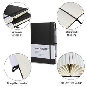 High Quality Hardcover A5 <b>Journal</b> Custom PU Leather Notebook with 100 Sheets for Students Gift - Product Image 3