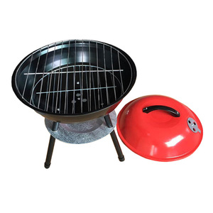 Barbecue portable de 14 pouces avec couvercle à verrouillage à 3 points pour la conservation de la chaleur, système de ventilation double, petit barbecue au <span class=keywords><strong>charbon</strong></span> de bois - Product Image 4